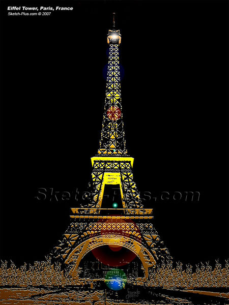 paris france eiffel tower black and. Eiffel Tower, Paris, France