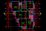 AutoCAD Drawing of Residential House Plan