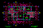 AutoCAD Drawing of Residential House Plan